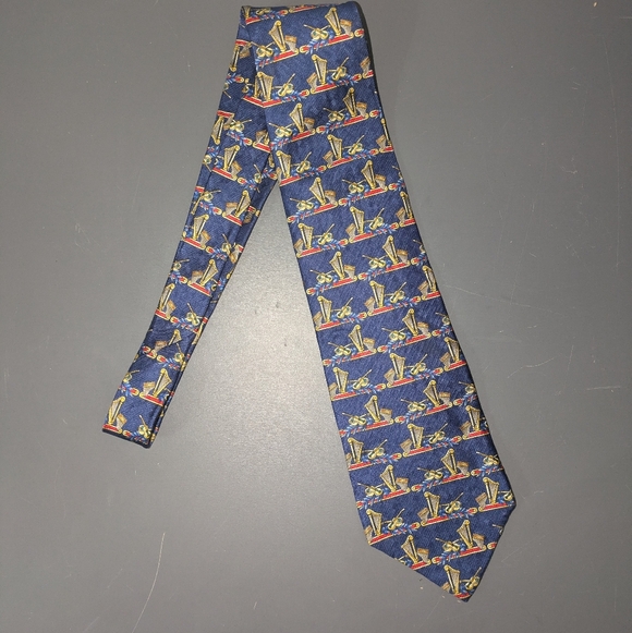 the metropolitan art museum Other - Vintage The Metropolitan Museum Of Art Musician Harp Silk Tie
